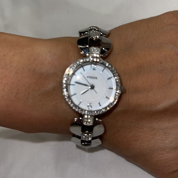 Fossil ES4644 Women\'s Quartz Watch Silver Mesh Minimalist Slim Wristwatch Fossil ES4644 Women main image 4